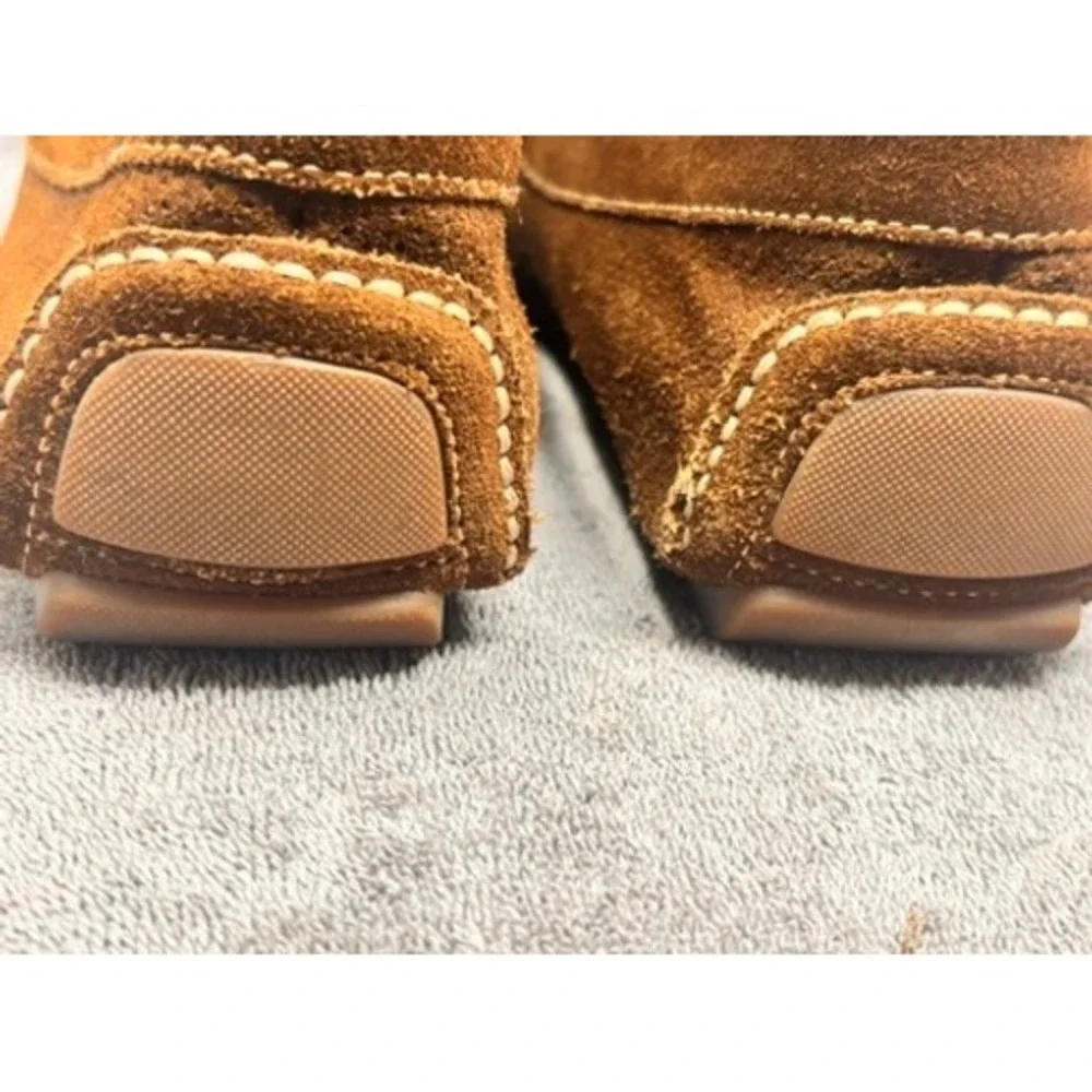 Donald J Pliner Mens Brown Suede Leather Horsebit Driving Loafers Slip On Sz 12